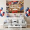 Fathers Day Backdrop Banner Happy Father's Day Decorations Banner Rustic Wood Tie Tool I Love Dad Background Best Dad Ever Party Supplies Photo Booth Props (7x5ft (82x60 inch))